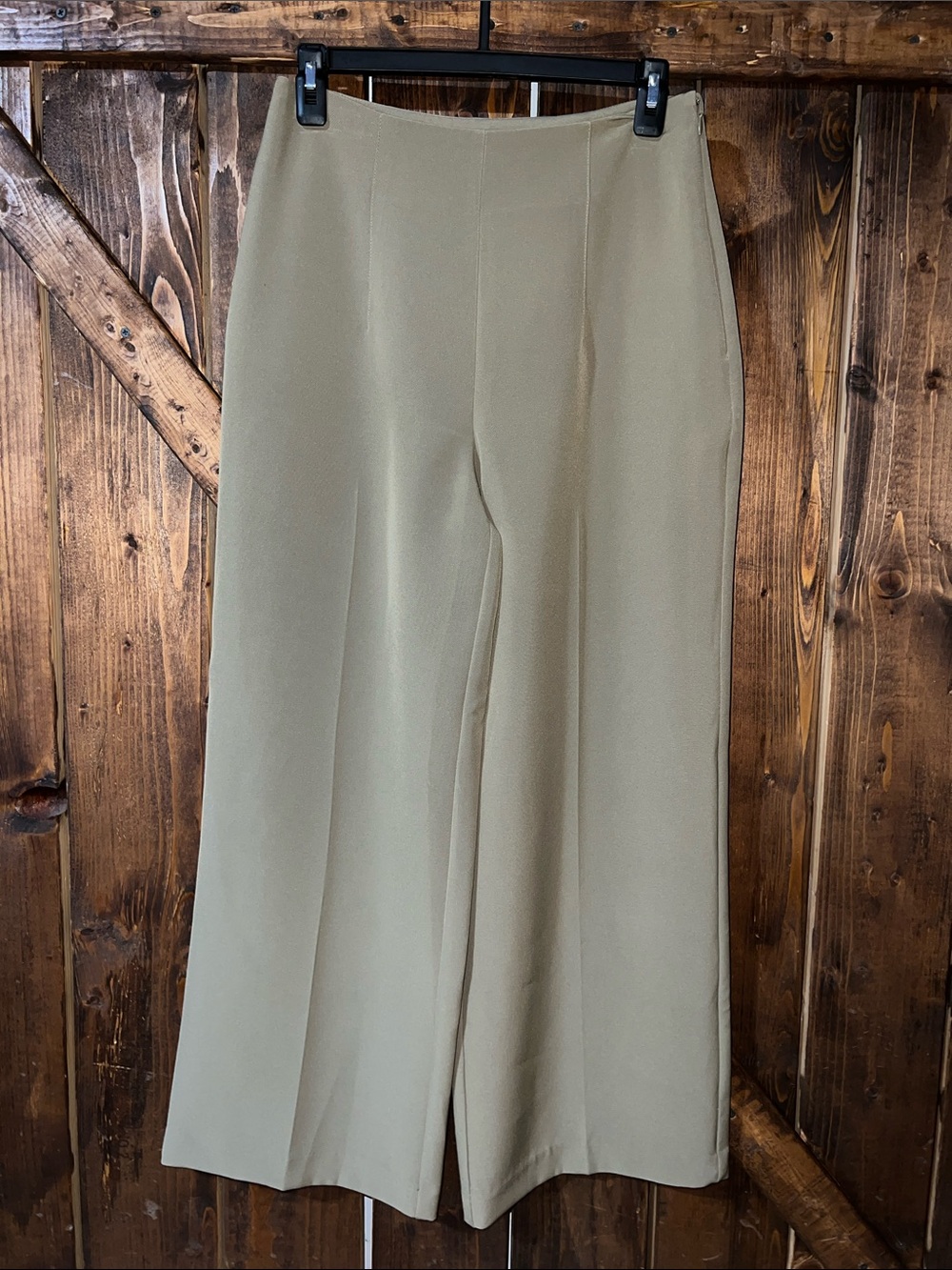 Nine West Olive-Tan Wide Leg Pants